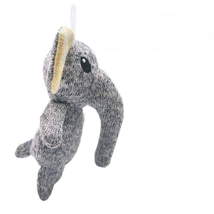 Pletená pískací hračka pro psy – slon 27 cm