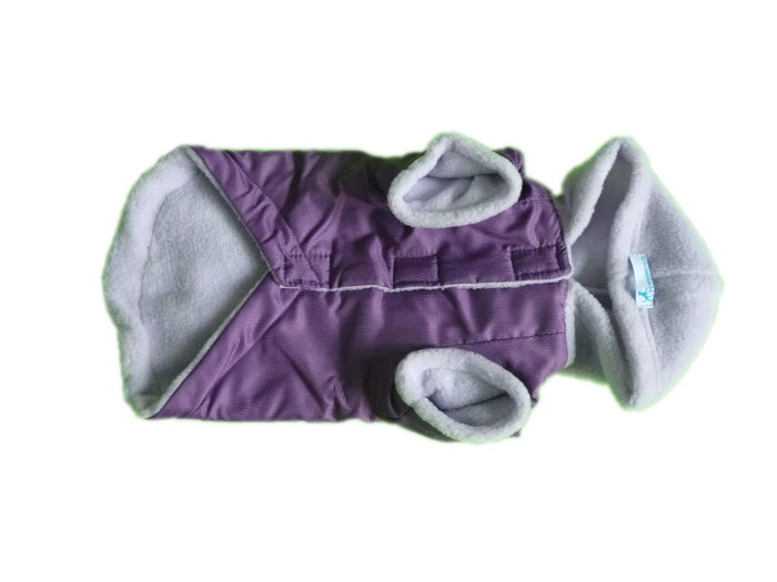 Zimní bunda s kapucí 24 fialová