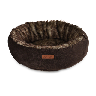 Pohodlný hnědý pelíšek pro psy - 60 cm